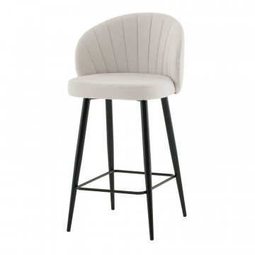 Стул полубарный Ханнингем велюр жемчужный