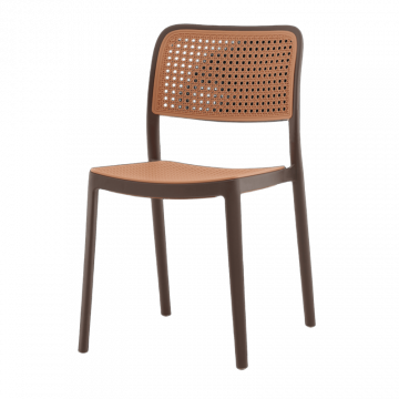 Стул Yona пластиковый коричневый