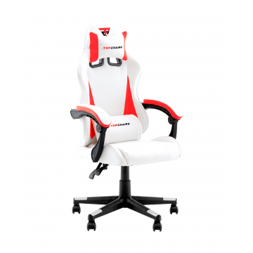 Кресло спортивное TopChairs Phantom бело-красный