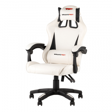 Кресло спортивное TopChairs Phantom бело-черный