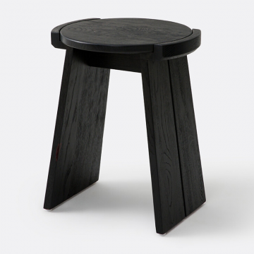 Табурет из массива дуба Tibet  единый размер черный