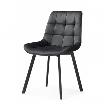 Стул на металлокаркасе Челси 360 темно-серый (ZD 995) / черный