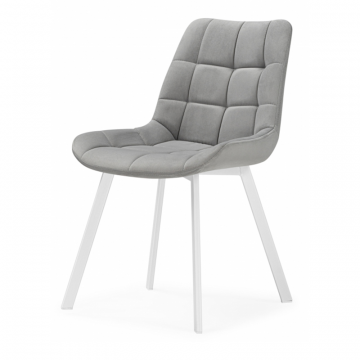 Стул на металлокаркасе Челси 360 светло-серый (ZD 960) / белый