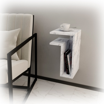 Полка «360°» Белый мрамор