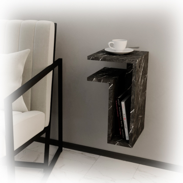 Полка «360°» Черный мрамор