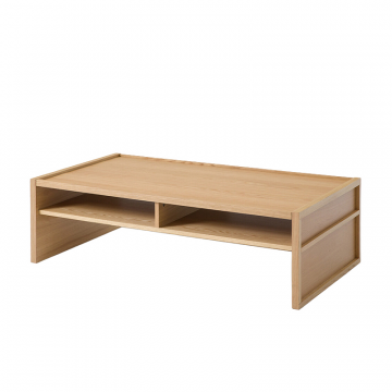 Двухуровневый журнальный столик шпон дуба SENSSIA  единый размер бежевый