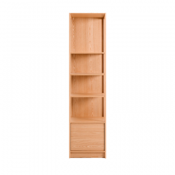 Стеллаж однодверный шпонированный дубом Senssia