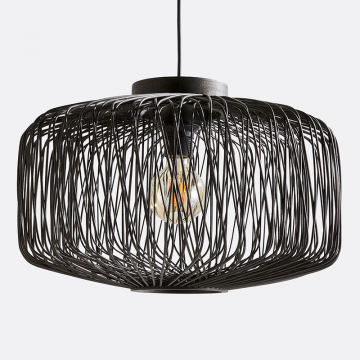 Подвесная люстра из бамбука 44 см Yaku  единый размер черный