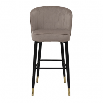 30C-309W-2 BG Cтул барный велюр бежевый 54*54*106см
