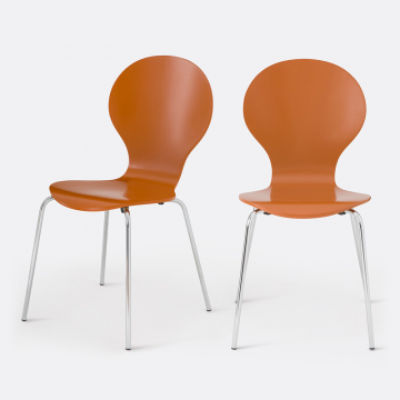 Комплект из 2-х штабелируемых стульев Lenon  единый размер оранжевый