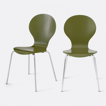 Комплект из 2-х штабелируемых стульев Lenon  единый размер зеленый