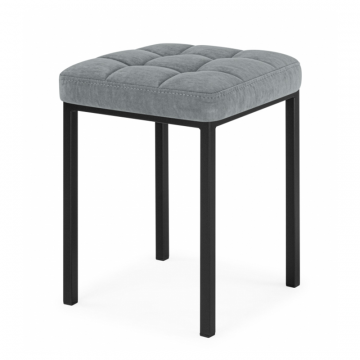 Табурет Байя микровелюр катания сильвер / черный