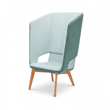 Кресло Atlantis с высокой спинкой на деревянных ножках