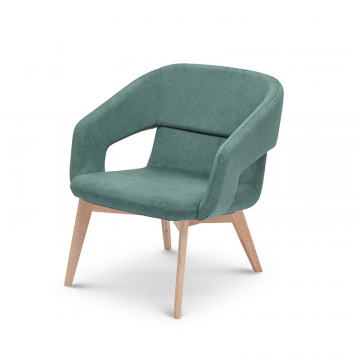 Кресло Atlantis с низкой спинкой на деревянных ножках