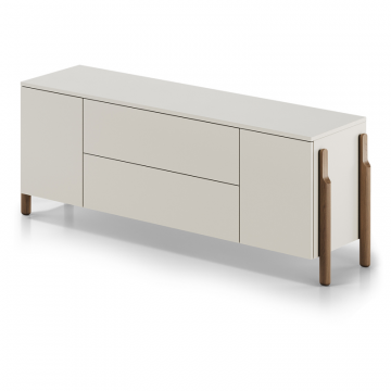 Тумба Basic 2 двери 2 ящика ширина 170 см (молочный)