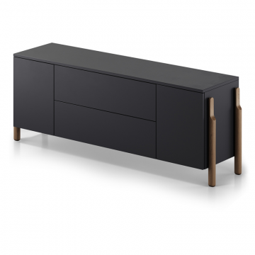Тумба Basic 2 двери 2 ящика ширина 170 см (черный)