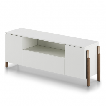 Тумба Basic под ТВ с нишей ширина 170 см (белый)