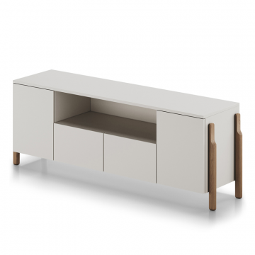 Тумба Basic под ТВ с нишей ширина 170 см (дымка)