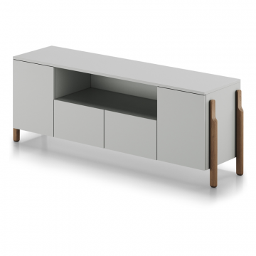 Тумба Basic под ТВ с нишей ширина 170 см (светло-серый)