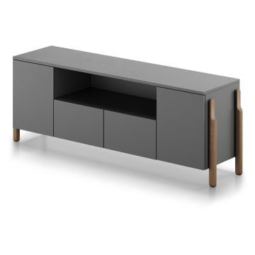 Тумба Basic под ТВ с нишей ширина 170 см (серый)