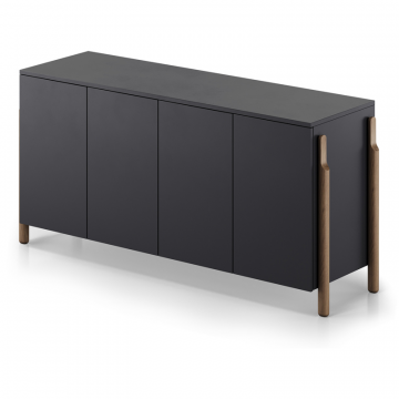 Тумба Basic 4 двери ширина 170 см (черный)