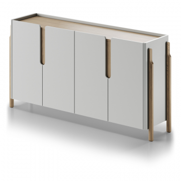 Комод Basic 4 двери ширина 180 см (светло-серый)