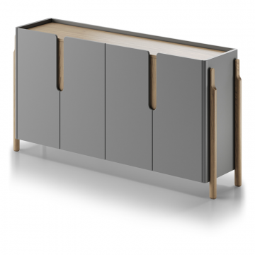 Комод Basic 4 двери ширина 180 см (серый)