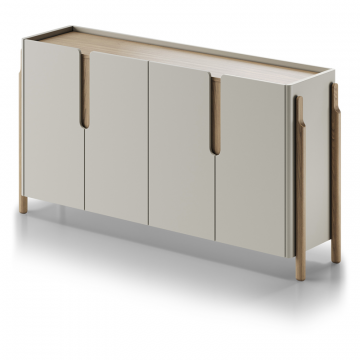 Комод Basic 4 двери ширина 180 см (серо-бежевый)