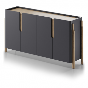 Комод Basic 4 двери ширина 180 см (черный)