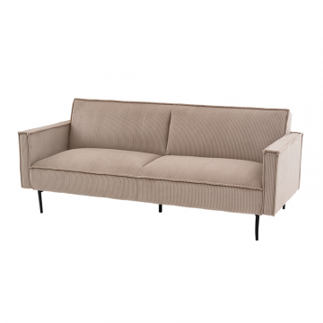 Диван прямой Кассель велюр рельефный бежевый