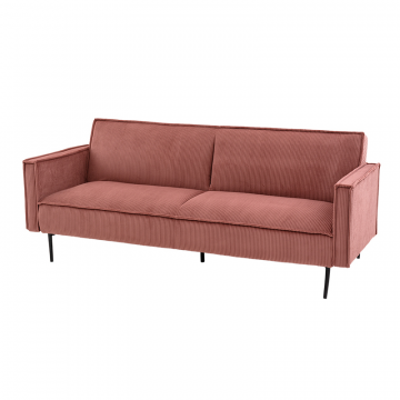 Диван прямой Кассель велюр рельефный коралловый