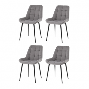 Комплект стульев Флекс Original велюр серый 4 шт.