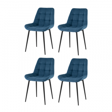Стул Флекс Original велюр синий 4 шт.