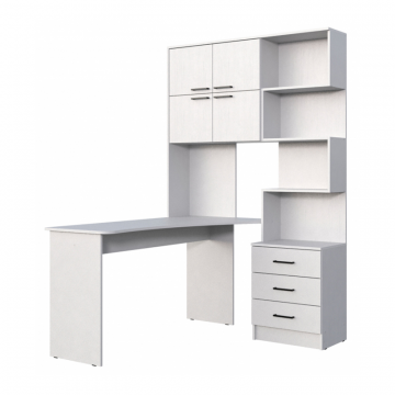 Компьютерный стол Эльброни левый белый