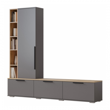 ТВ-тумба Филеста графит / дуб вотан