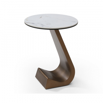 Столик приставной Jovanna (45), белая керамика/бронза