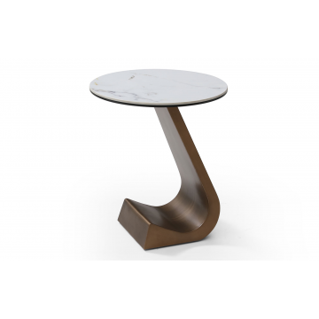 Столик приставной Jovanna (45), белая керамика/бронза