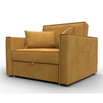 Кресло-кровать Лига-104 (80), BRUT 10 желтый, Велюр