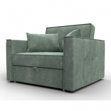 Кресло-кровать Лига-104 (80), BRUT 08 зеленый, Велюр