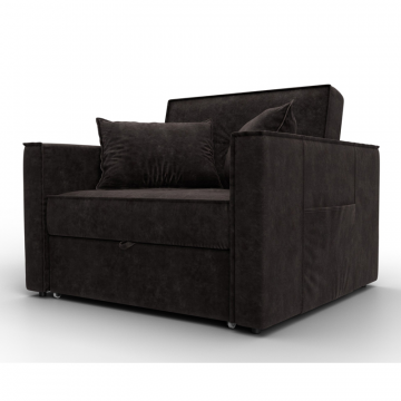 Кресло-кровать Лига-104 (80), BRUT 17 коричневый, Велюр