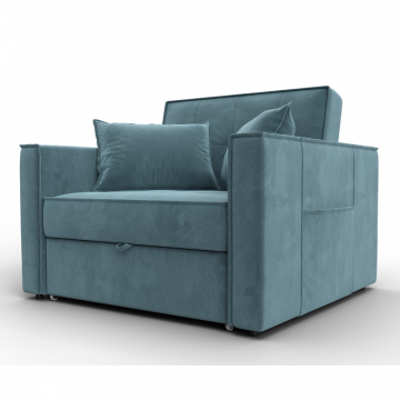 Кресло-кровать Лига-104 (80), SEVEN 113 бирюзовый, Велюр