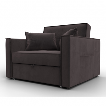 Кресло-кровать Лига-104 (80), SEVEN 727 коричневый, Велюр