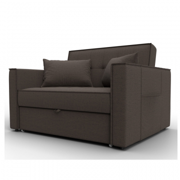 Диван прямой Лига-104 (140), Амур 05 коричневый, Рогожка