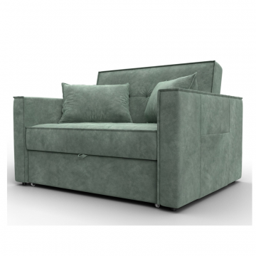 Диван прямой Лига-104 (140), BRUT 08 зеленый, Велюр