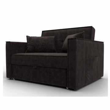 Диван прямой Лига-104 (140), BRUT 17 коричневый, Велюр