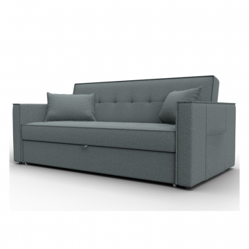 Диван прямой Лига-104 (160), Амур 07 серый, Рогожка