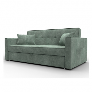 Диван прямой Лига-104 (160), BRUT 08 зеленый, Велюр