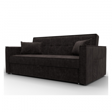 Диван прямой Лига-104 (160), BRUT 17 коричневый, Велюр