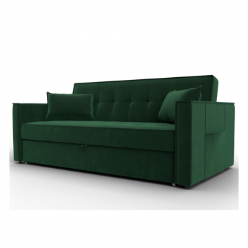 Диван прямой Лига-104 (160), SEVEN 626 зеленый, Велюр