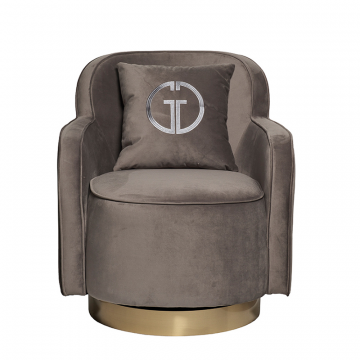 87YY-KRES-2182 SER Кресло вращающееся велюр серый